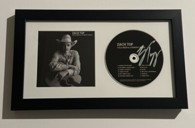 ZACH TOP HAND SIGNED CD FRAMED COUNTRY MUSIC STAR VERY RARE COA
