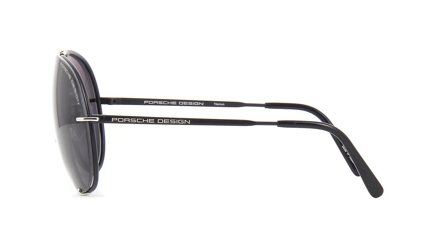 Pre-owned Porsche Design P8478 Black/grey Polarised + Silver Mirror Lens (j) Sunglasses In Grey Polarised +  Silver Mirror Lens