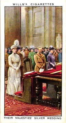Wills Cigarettes Tobacco Card 1935 HM King George V no. 8 Their Silver Wedding