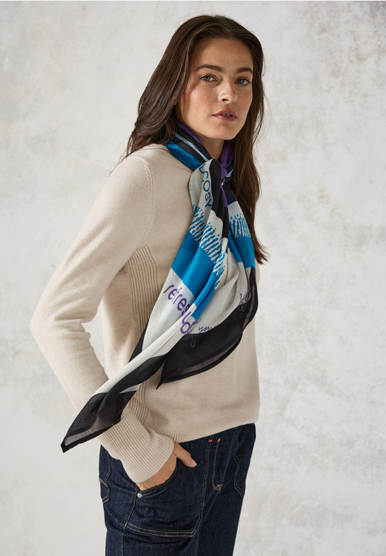 STREET ONE Damen Top Mit Carré-Ausschnitt – Weicher Baumwollmix, Doppellagig & Blickdicht