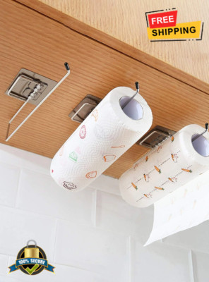 1pc Hanging Toilet Paper Holder & Towel Rack -Space-Saving Kitchen Stand