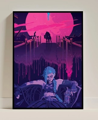 Arcane Print , Jinx And Caitlyn Kiramman Wall Art, Wall Art Print 7