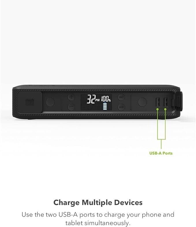 New Mophie Powerstation Go Air Compressor Jumper Cables AC Plug Charger USB Car