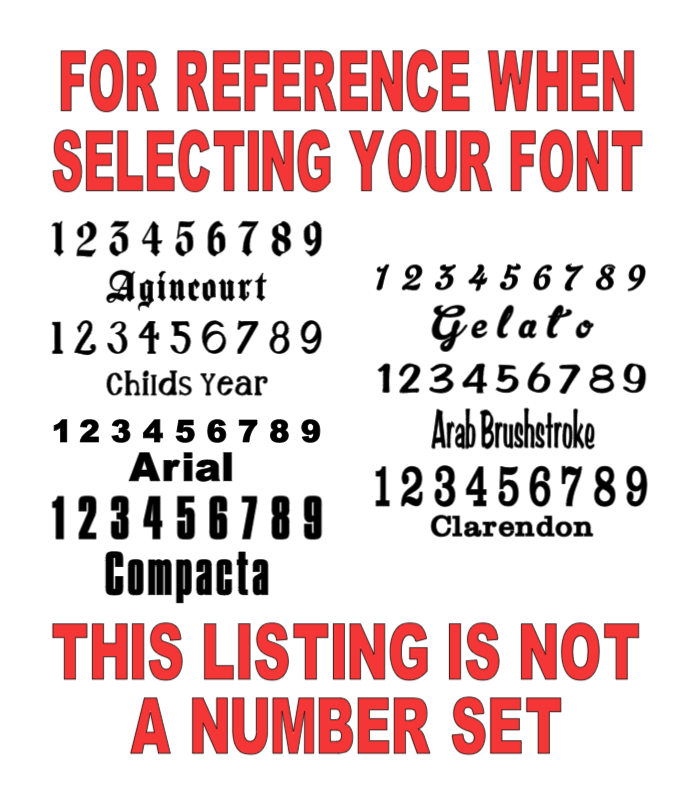 SET OF 2 Custom Mailbox Numbers Vinyl Decals / Stickers - Choose Size & Color