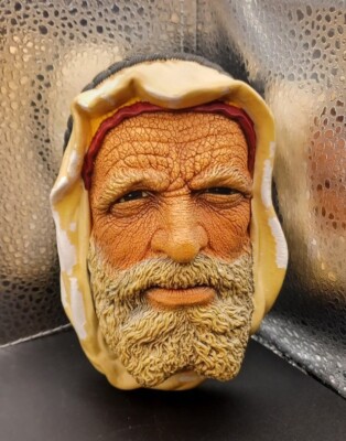 Vintage Bossons Arabian Sheik Man English Handpainted Chalkware Wall Hanging
