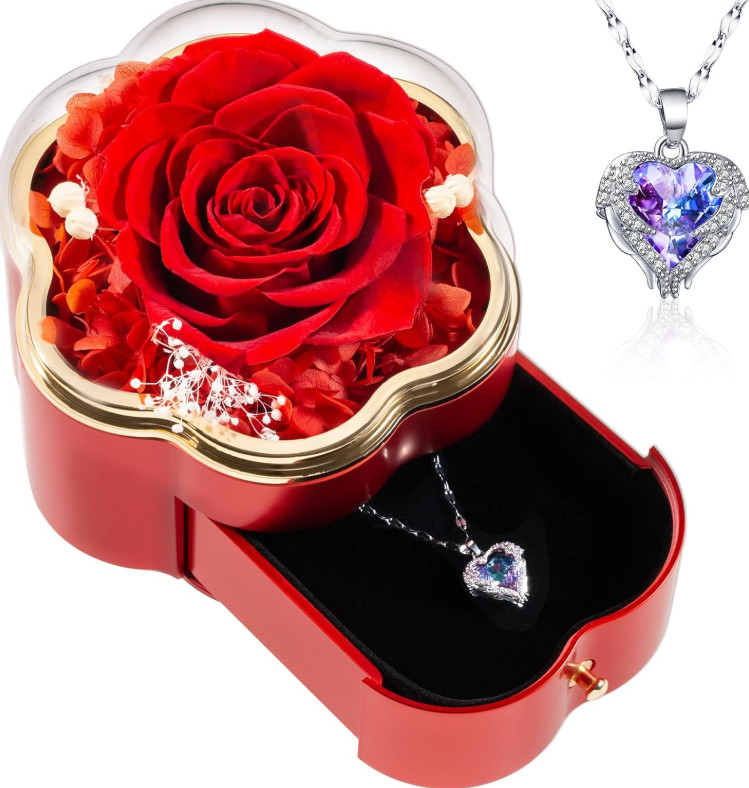 Women Gifts Ideas for Valentines Day Preserved Forever Rose Gift