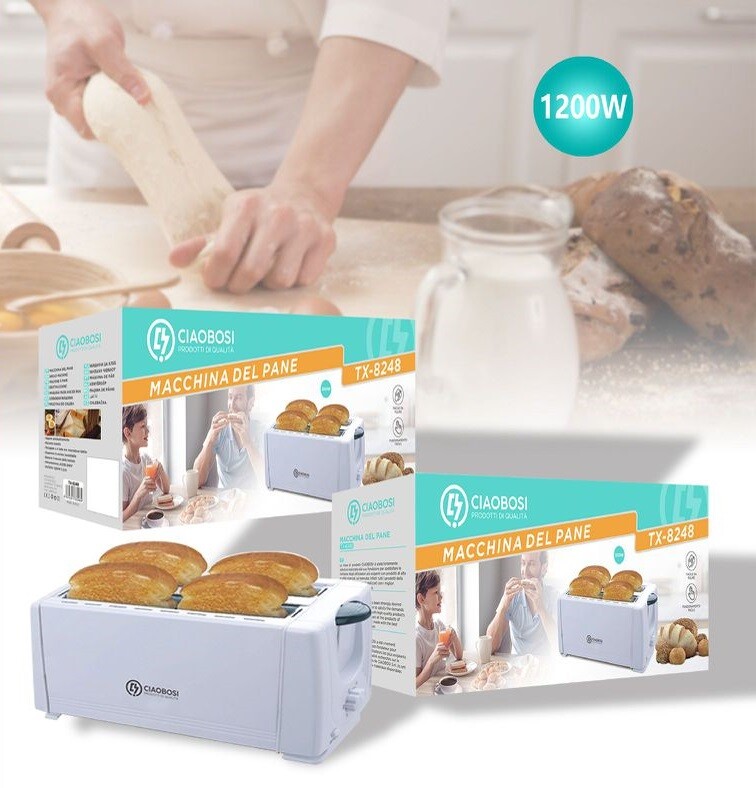 Tostapane Classico Tosta Fette PAne Multifunzione 1200W Tx-8248 linq