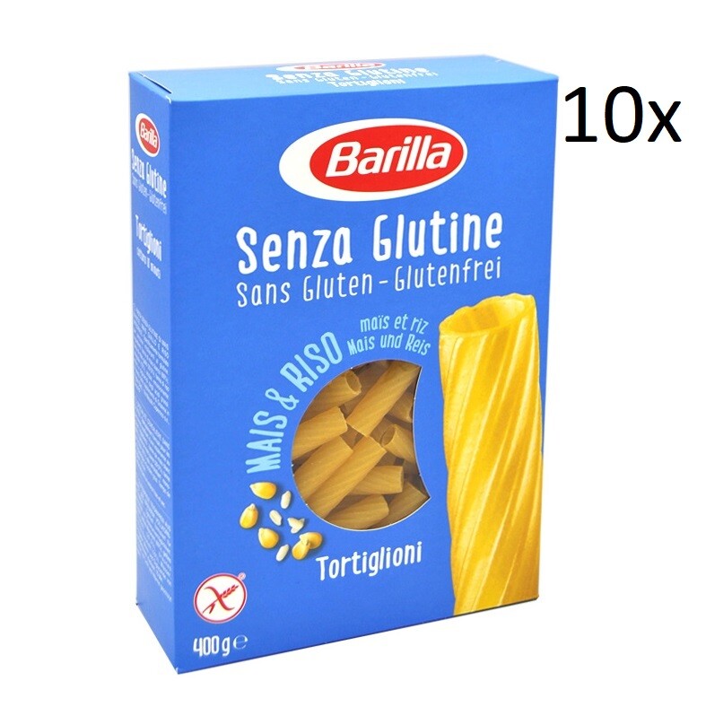 10x Barilla Tortiglioni 400g senza Glutine Glutenfrei pasta nudeln