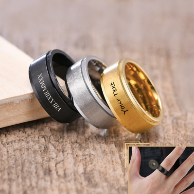Personalised gold ring deals