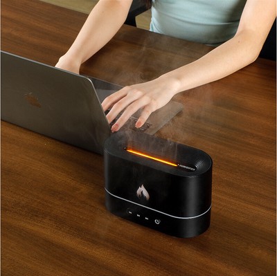 250ml USB Air Humidifier Essential Oil Aroma Diffuser 3D Flame Mist Decoration