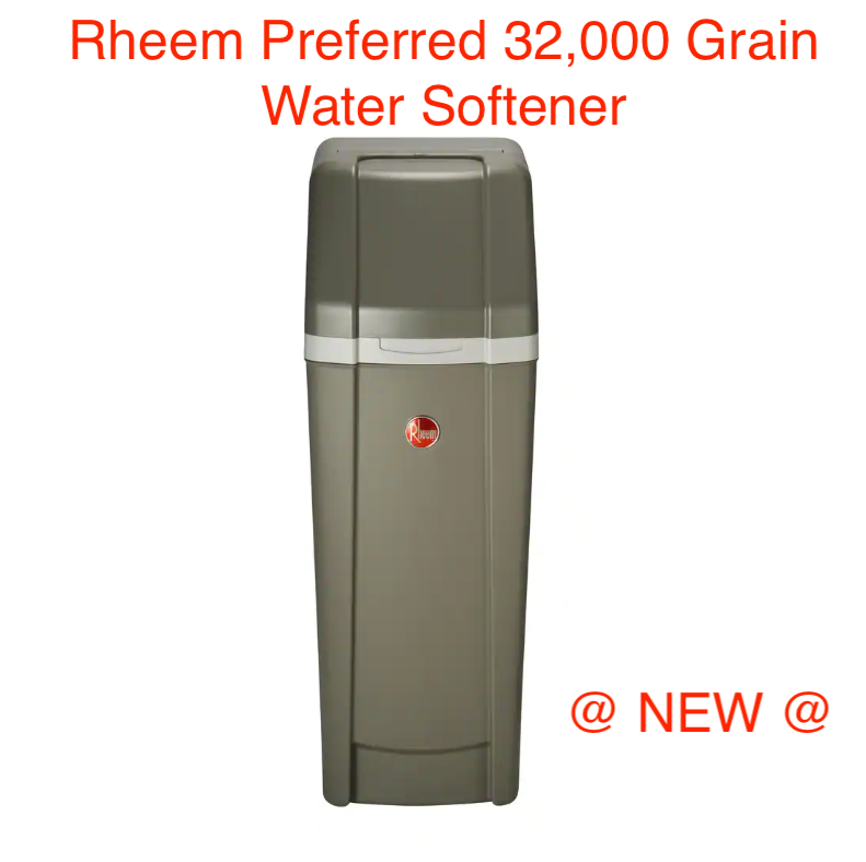 Rheem Preferred 32,000 Grain Water Softener, Grays RHS32 Tec