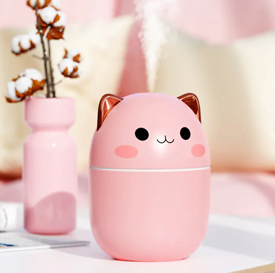 PinkCute Cat Small Air Humidifier Essential Oil Aroma Diffuser for