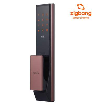 Zigbang SHP-DP751 push pull smart door lock voice guidance card key password