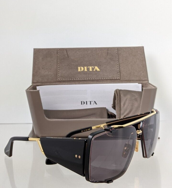 Pre-owned Dita Authentic  Sunglasses Souliner - Two Dts 136-64-03 Black & Gold Frame In Gold & Black