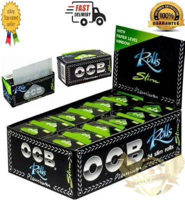 OCB Premium Slim Cigarette Rolling Paper Rolls 4 Meters 12 x Rolls (Half Box)