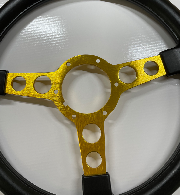 Black Gold Spoke Medium Thick Formula Steering Wheel 1972-1980 Firebird/Trans AM