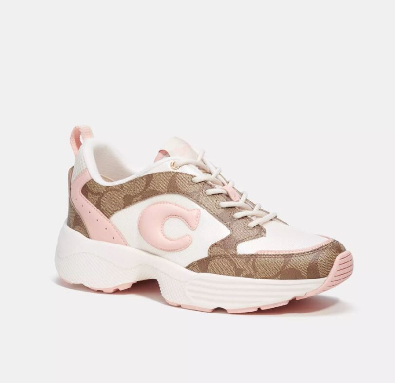 Coach Signature C275 Tech Runner Leather Mid Top Sneakers
