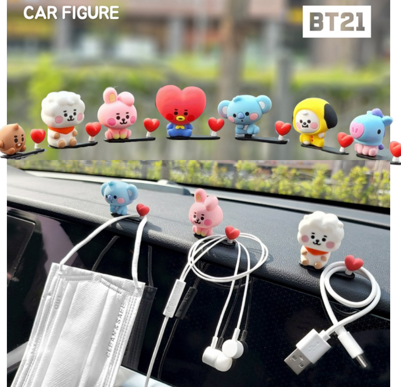 BT21 - 最安値 Bt21 BTS マスクホルダー カーフィギュア コンプリート 最安値 Bt21 BTS マスクホルダー カーフィギュア TATA｜Yahoo