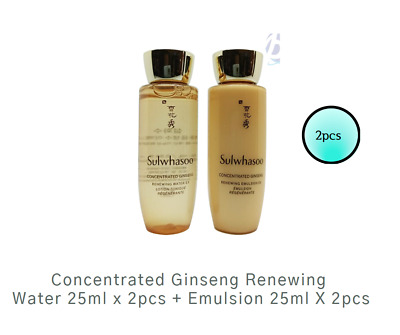 Sulwhasoo Concentrated Ginseng Renewing Water 25mlx2pcs + Emulsionx2pcs