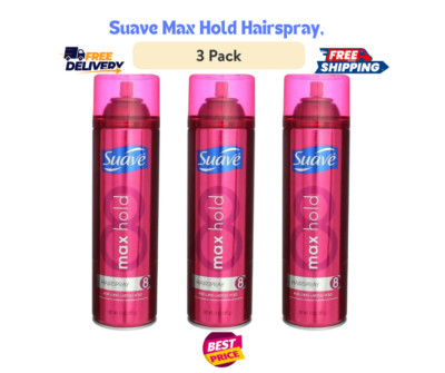 Suave Max Hold Hairspray, Volumizing, 11 oz (3 pack)