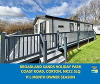 BRAND NEW STATIC LODGE FOR SALE ON BROADLAND SANDS HOLIDAY PARK 