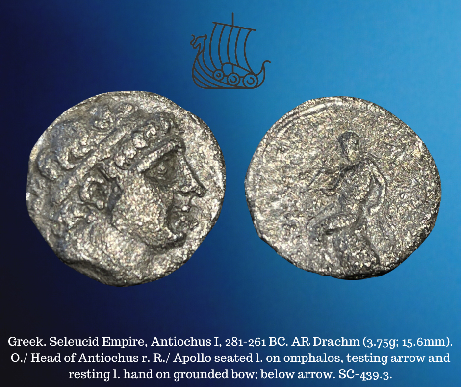 281-261 BC Greek Seleucid Empire Antiochus I Soter AR Silver