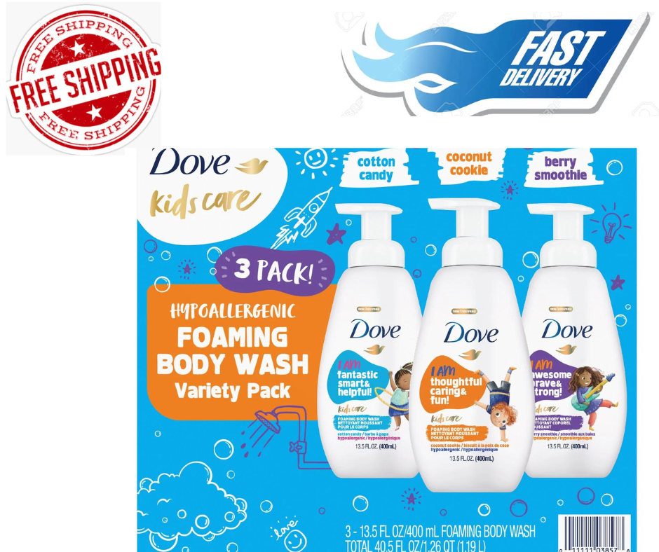 Dove Kids Care Foaming Body Wash, Variety Pack (13.5 fl. oz., 3 pk.) Great Price