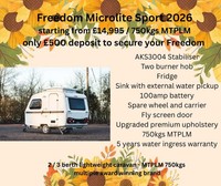 Freedom Microlite Sport | 3 Berth Small Caravan with Pop-Top Roof