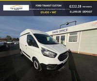2020 70 FORD TRANSIT CUSTOM 2.0 300 ECOBLUE LEADER PANEL VAN 5DR DIESEL MANUAL L