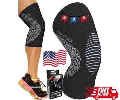 Physix Gear Sport Knee Support Brace - Best No-Slip Knee Braces for Knee Pain