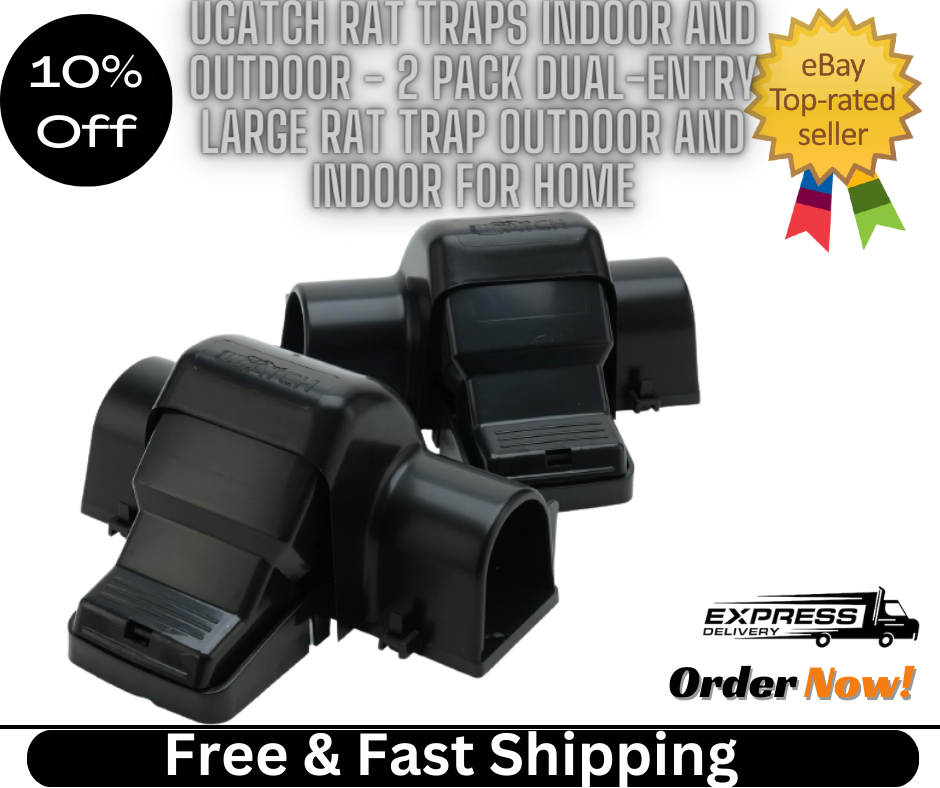 Indoor And Outdoor - 2 Pack Dual-entry Large Rat Trap Outdoor And Indo