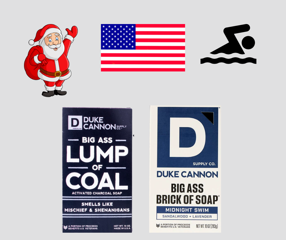 Duke Cannon Big Ass Lump Coal Big Ass Brick Soap Midnight Swim Benefit Vet Lot 2