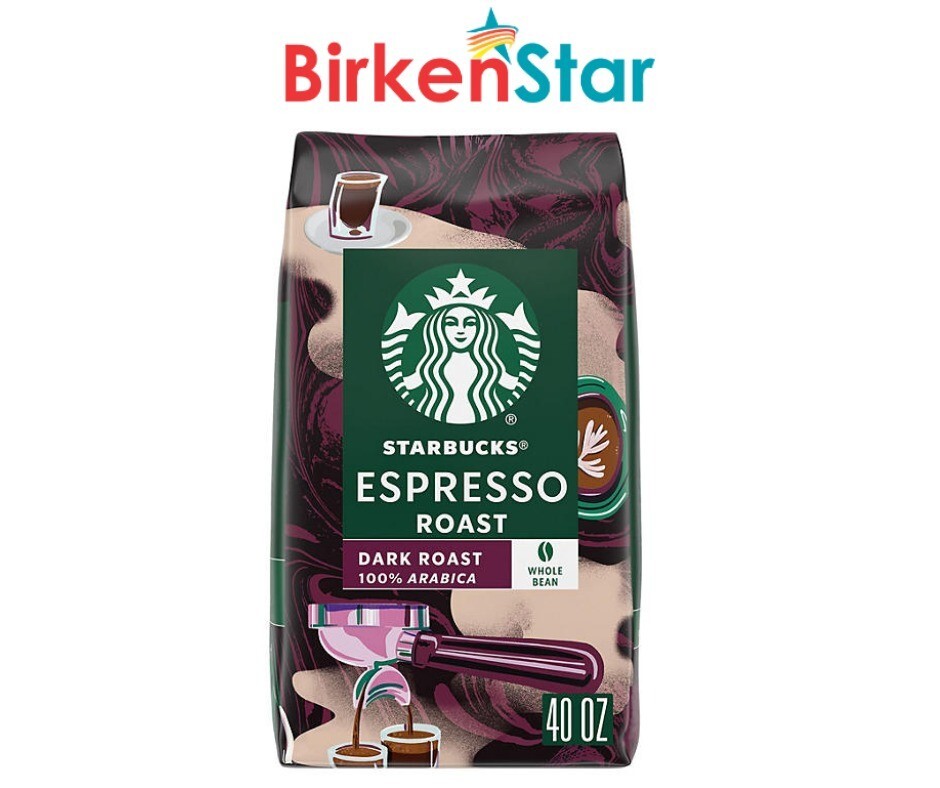 STARBUCKS ESPRESSO ROAST 1kg•2袋 Starbucks Espresso Roast, Whole Bean Coffee, Dark Roast, 12