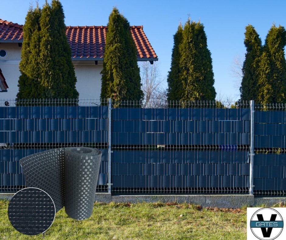 19cm Rattan Graphite Privacy Fence Balcony Panel Screen Tapes Fencing