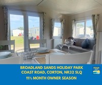STATIC CARAVAN FOR SALE AT BROADLAND SANDS HOLIDAY PARK 