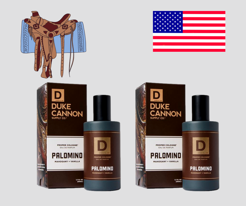 Duke Cannon Palomino Proper Cologne Men 1.7oz Mahogany Vanilla Benefit Vet Lot 2
