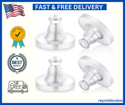 Earring Backs Rubber100Pcs Soft Clear Earring Backs for StudsHypoallergenic Si