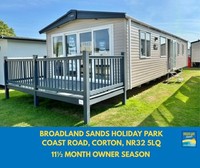 BRAND NEW STATIC CARAVAN FOR SALE ON BROADLAND SANDS HOLIDAY PARK 