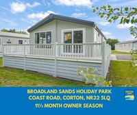 LUXURY STATIC LODGE FOR SALE ON BROADLAND SANDS HOLIDAY PARK 