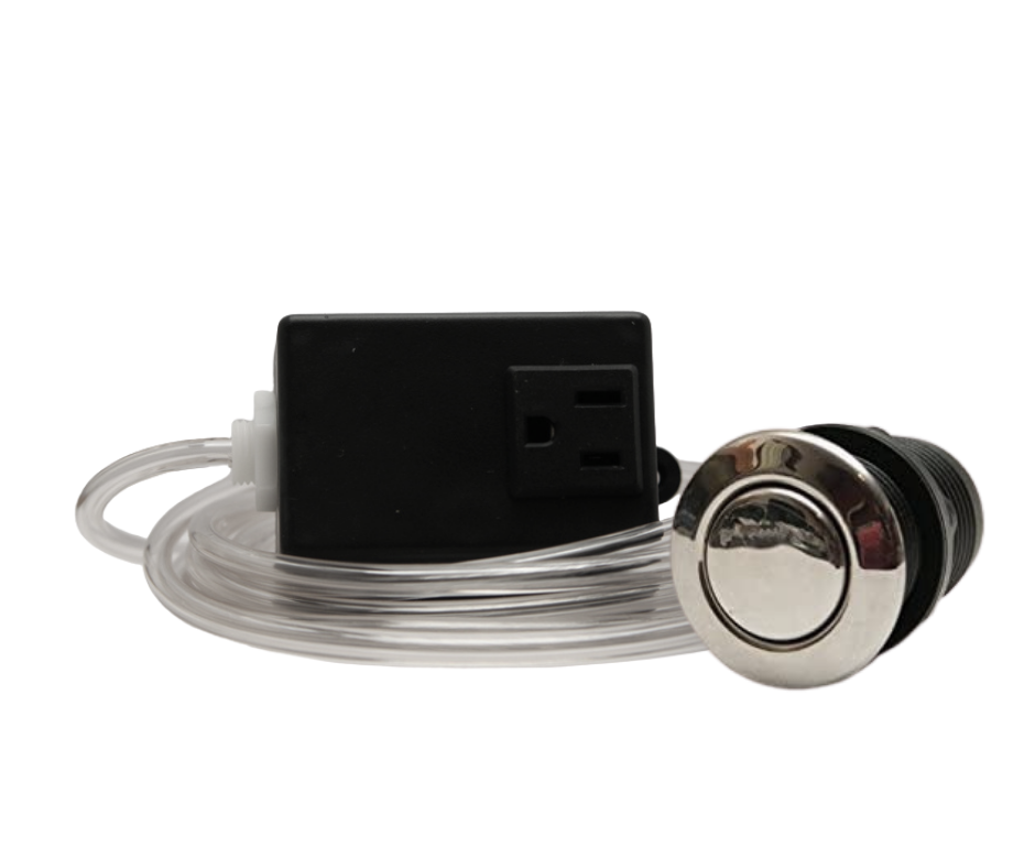 Presair Sink Top Air Switch Kit with Single Outlet, Button for Garbage Disposal