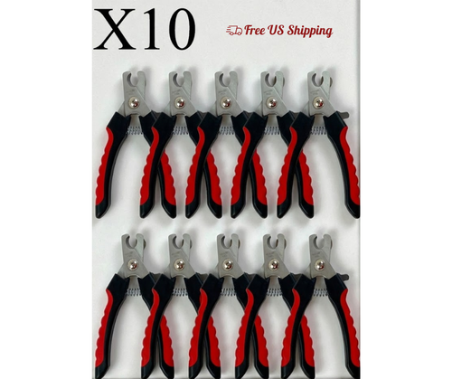 Pet Nail Clipper with Safety Guard Stainless Steel 6 inch Length 10-Pack
