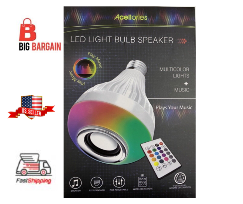 Latest Led Light Bulb Speaker RGB W Multicolor Lights Play