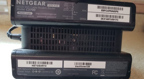 Netgear C3700 - N600 WiFi Cable Modem Router