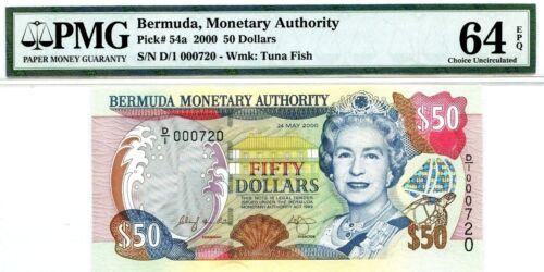 BERMUDA $50 DOLLARS 2000 MONETARY AGENCY PICK 54 a