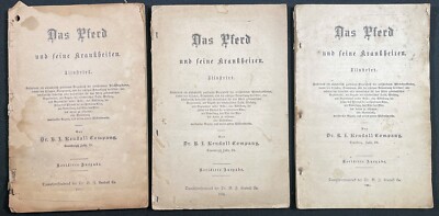 Das Pferd und seine Krankheiten 1887, 1894, 1903  (Horse and its Diseases)