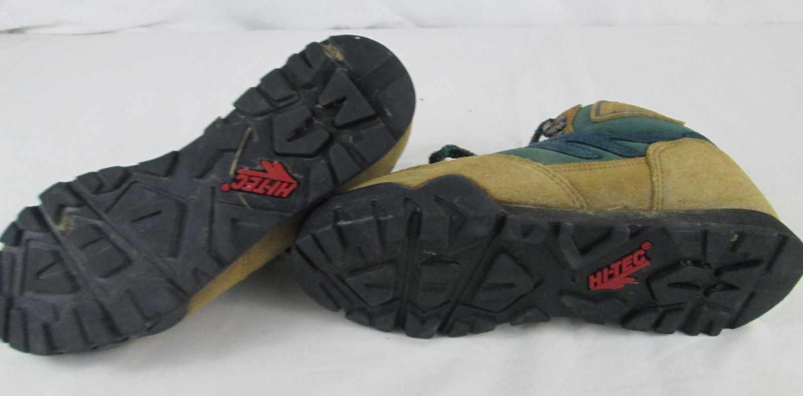 Vintage Hiking Boots Retro Womens Hi-Tec Lady Lite II Brown Green Leather 7.5