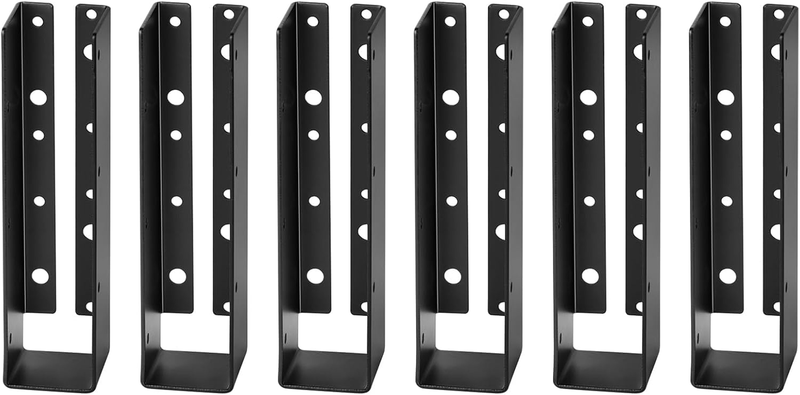 6 Pack 2X8 Concealed Joist Hanger,14 Gauge (2 Mm),Black