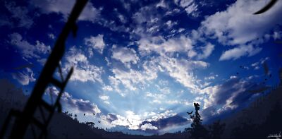 Anime Sky  Gaming Mat Desk 41623