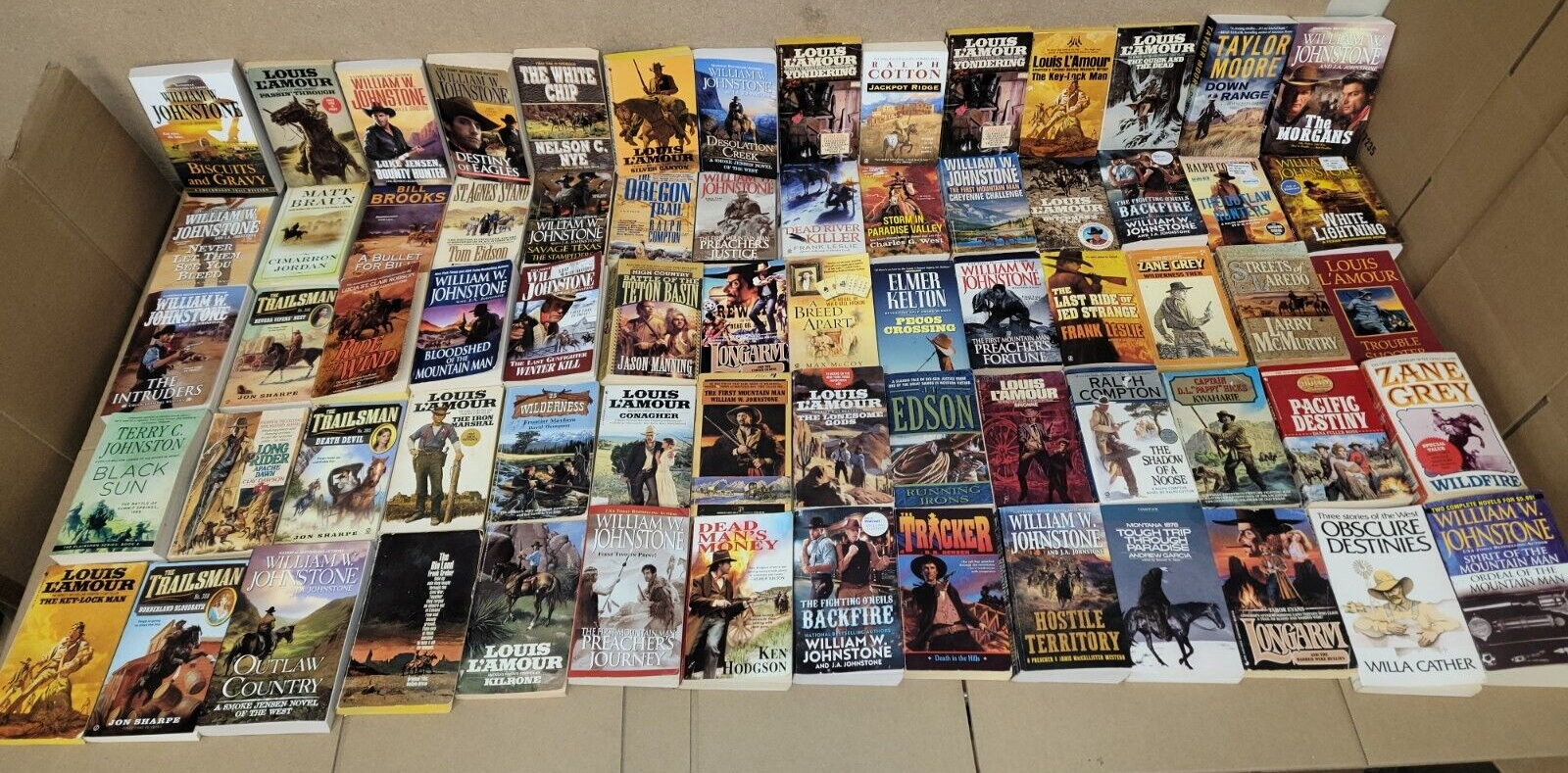 Lot of 10 Zane Grey Louis L'amour Western Paperback Fiction Books MIX UNSORTED