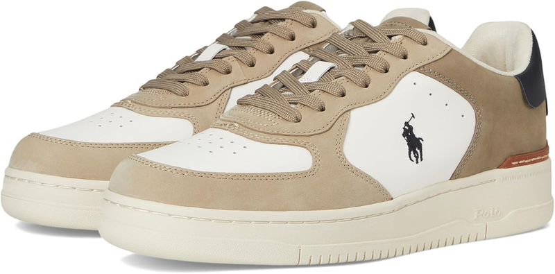 Polo Ralph Lauren Mens Masters Court Nubuck & Leather Sneakers